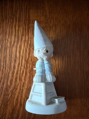 White Ceramic Dunce Figurine Home Accent